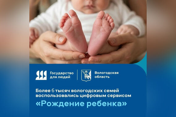 Более 6000 вологодских семей оценили цифровой сервис «Рождение ребенка»